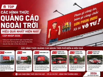 Top Các Hình Thức Quảng Cáo Ngoài Trời Hiệu Quả Nhất Hiện Nay - Cập Nhật 2026