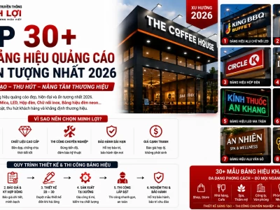 Top 30+ Mẫu Bảng Hiệu Quảng Cáo Đẹp Ấn Tượng Nhất 2026