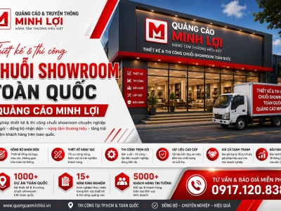 Thiết kế & thi công chuỗi showroom toàn quốc - Quảng cáo minh lợi