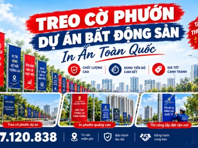 Treo Cờ Phướn Dự Án Bất Động Sản – In Ấn Toàn Quốc