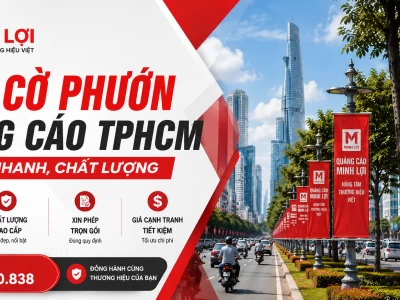 Treo Cờ Phướn Quảng Cáo TPHCM-Treo Nhanh, Chất Lượng