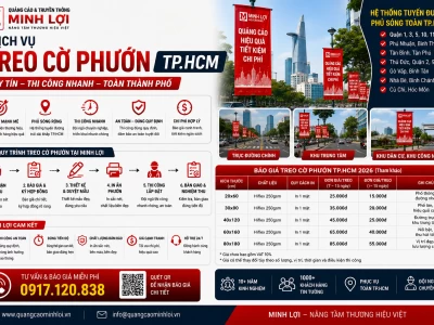 Dịch Vụ Treo Cờ Phướn TPHCM Uy Tín, Thi Công Nhanh Toàn Thành Phố