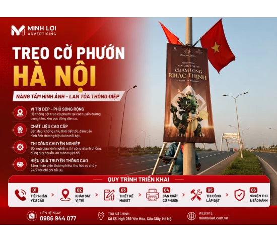 Treo Cờ Phướn Hà Nội - Minh Lợi Advertising