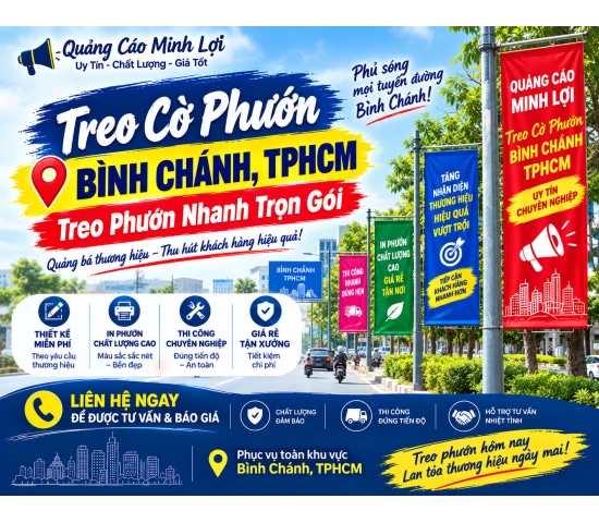 Treo Cờ Phướn Bình Chánh, TPHCM - Treo Phướn Nhanh Trọn Gói 