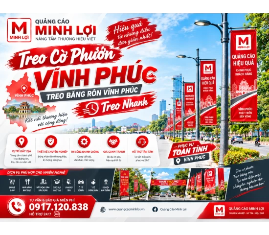 Treo Cờ Phướn & Băng Rôn Tại Vĩnh Phúc In Ấn Chất Lượng Cao 