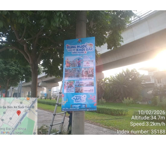 Treo cờ phướn & băng rôn tại tỉnh Hoà Bình - Quảng Bá Sự Kiện