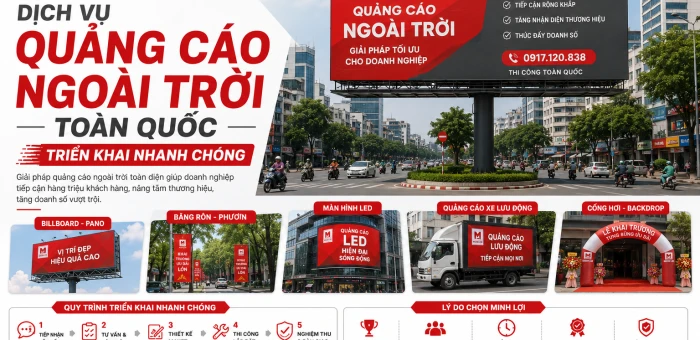 Dịch Vụ Quảng Cáo Ngoài Trời Toàn Quốc – Triển Khai Nhanh Chóng