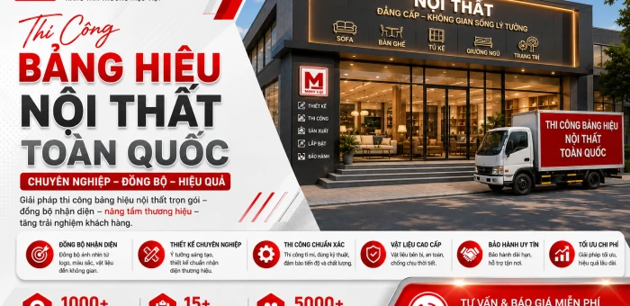 Thi Công Bảng Hiệu Nội Thất Toàn Quốc
