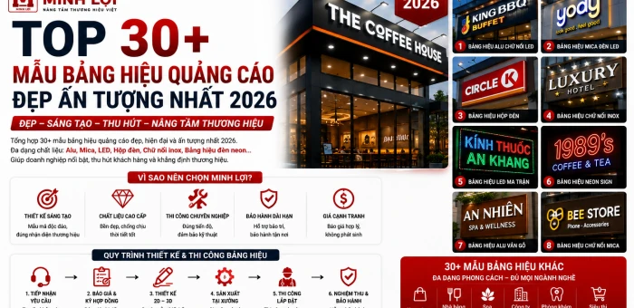 Top 30+ Mẫu Bảng Hiệu Quảng Cáo Đẹp Ấn Tượng Nhất 2026