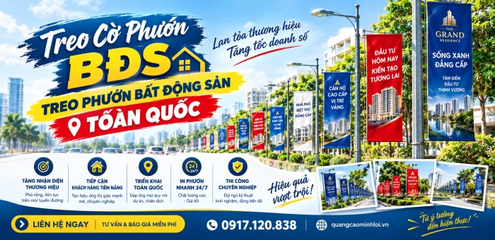 Treo Cờ Phướn BĐS - Treo Phướn Bất Động Sản Toàn Quốc