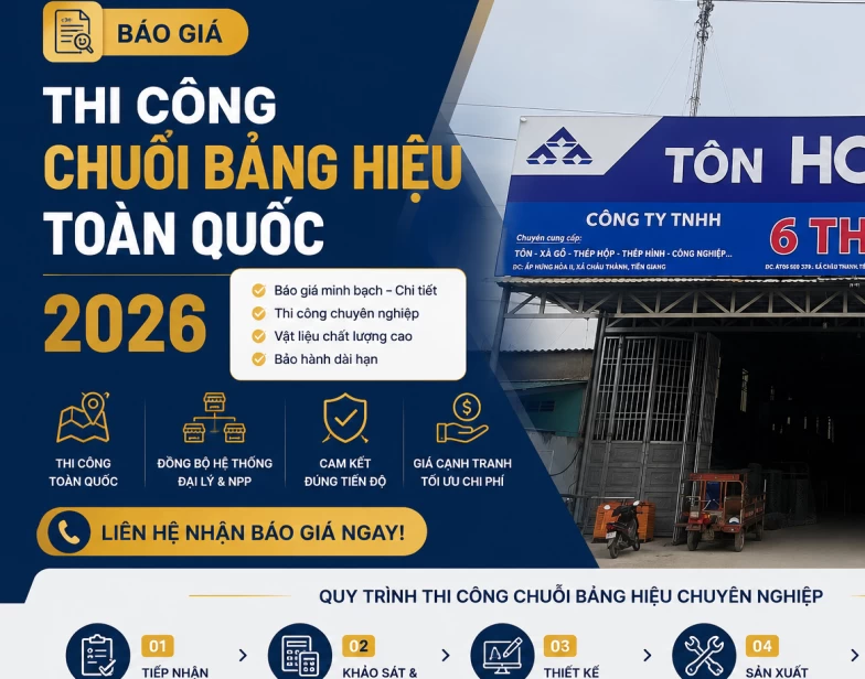 Báo Giá Thi Công Chuỗi Bảng Hiệu Toàn Quốc 2026