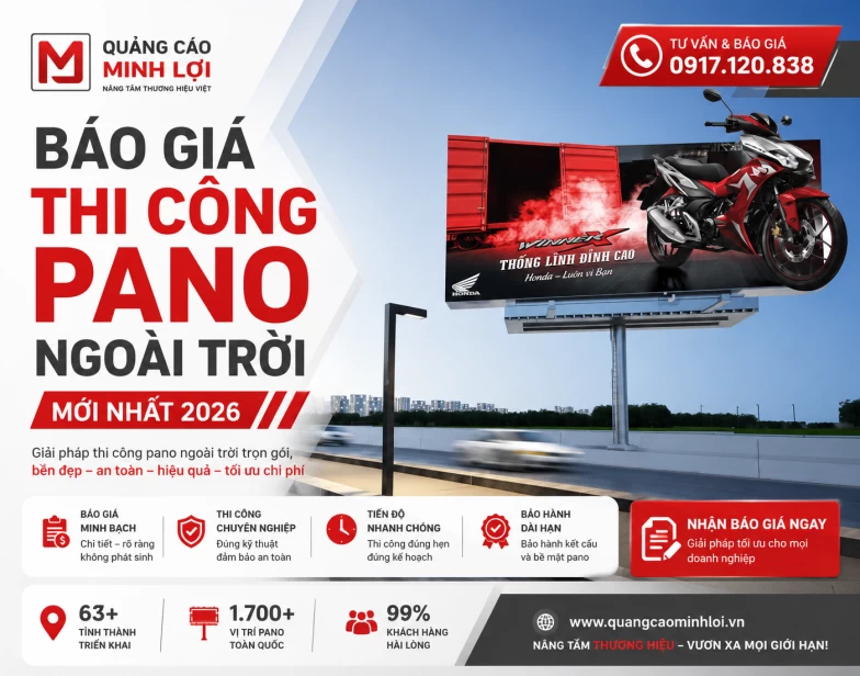 Báo Giá Thi Công Pano Quảng Cáo Ngoài Trời - Minh Lợi Advertising