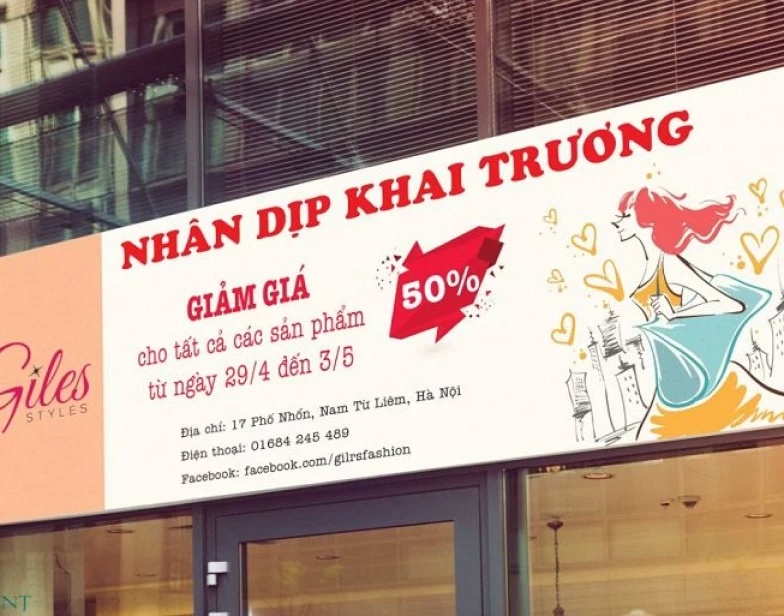 In băng rôn quảng cáo thủ đức
