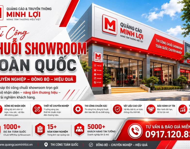 Thi Công Chuỗi Showroom Toàn Quốc Chuyên Nghiệp