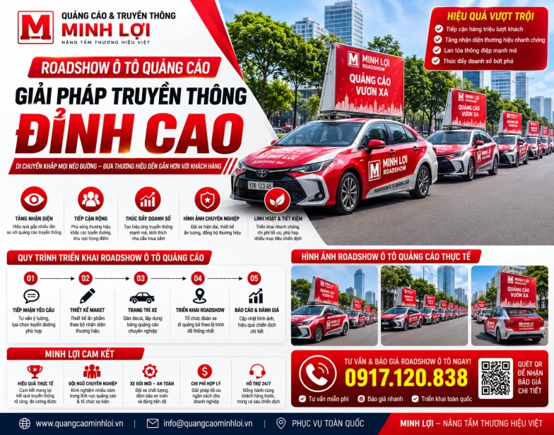 Roadshow Ô Tô Quảng Cáo: Giải Pháp Truyền Thông Đỉnh Cao Cho Sự Kiện Khai Trương