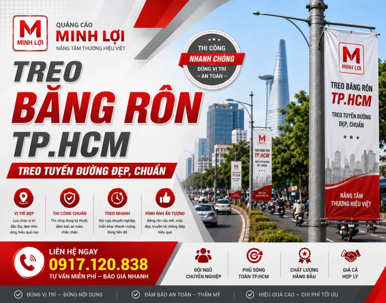 Treo Băng Rôn TPHCM - Treo Tuyến Đường Đẹp, Chuẩn 