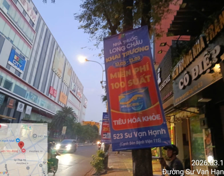 Treo Cờ Phướn Quận 5 Cho Shop, Showroom & Doanh Nghiệp