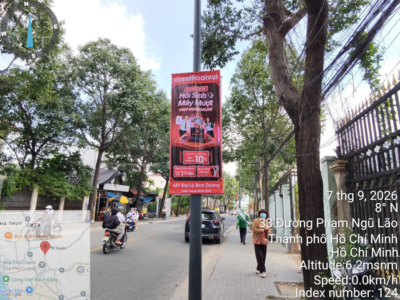 Treo cờ phướn điện thoại vui