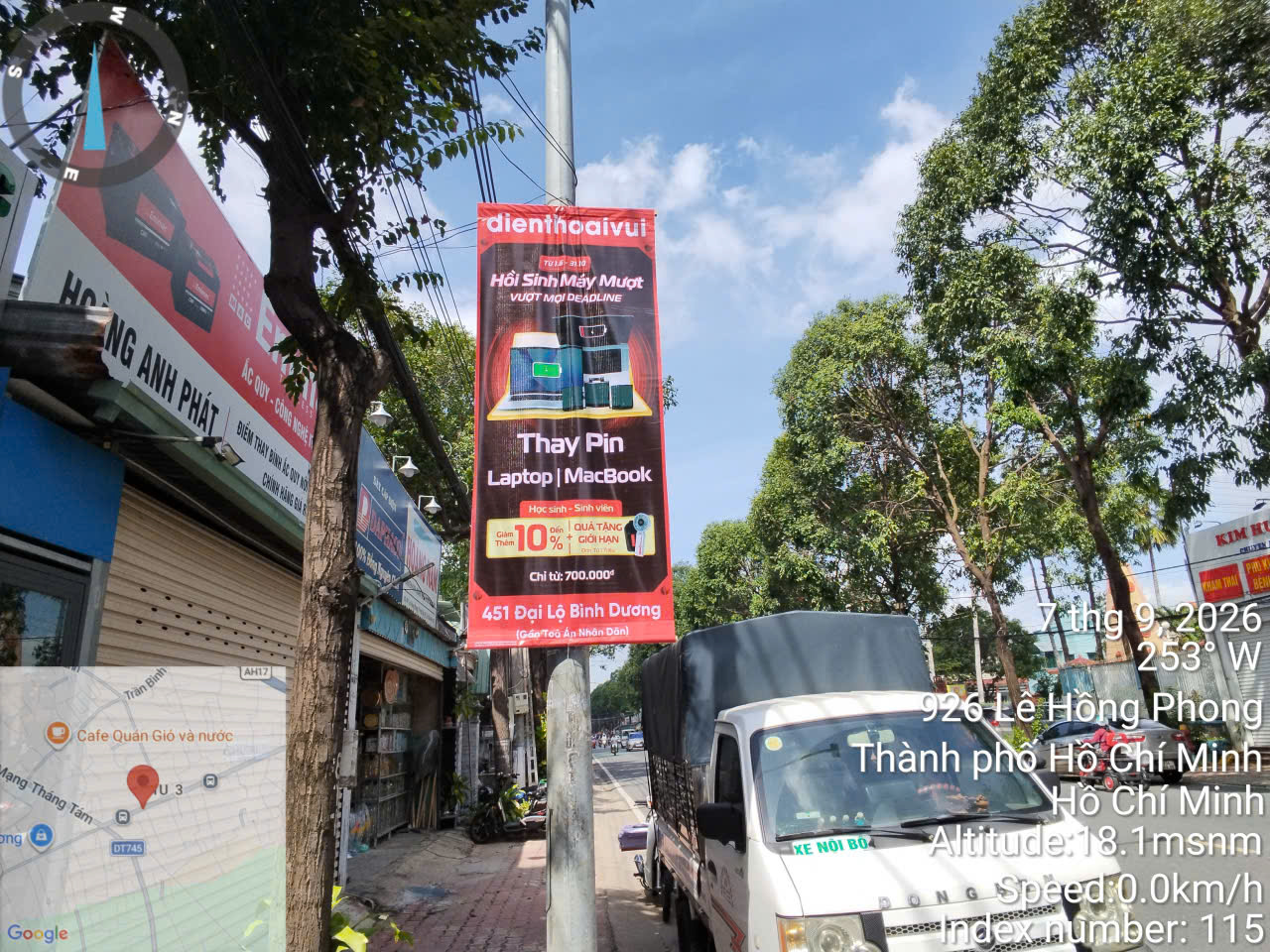 Treo cờ phướn điện thoại vui