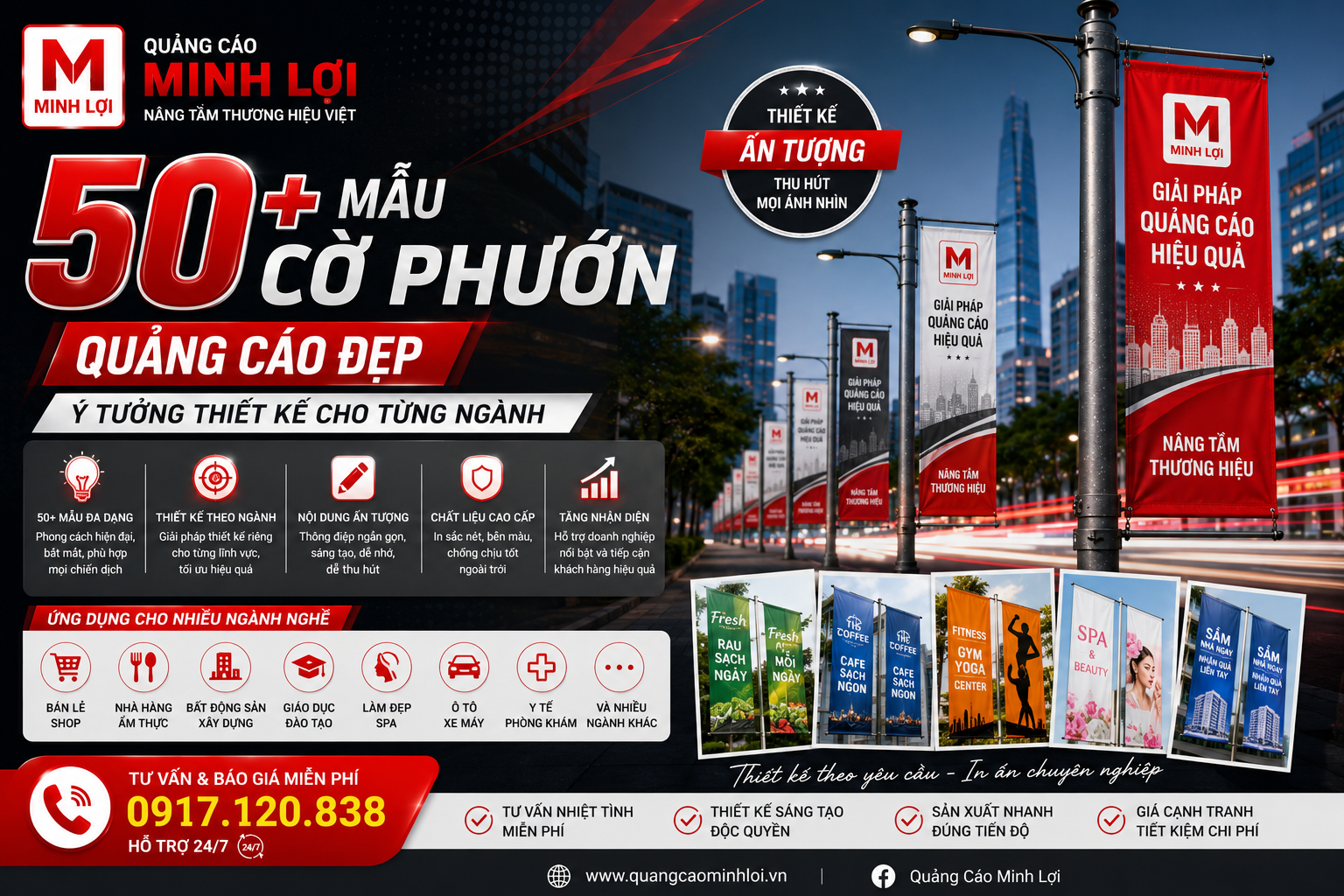 Mẫu cờ phướn quảng cáo