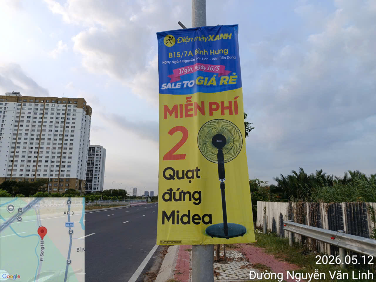 Treo cờ phướn quận long biên