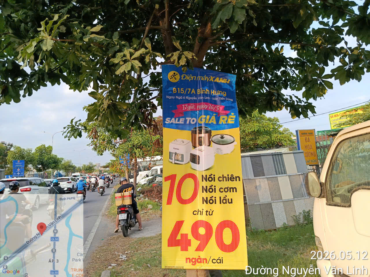 Treo cờ phướn quận long biên