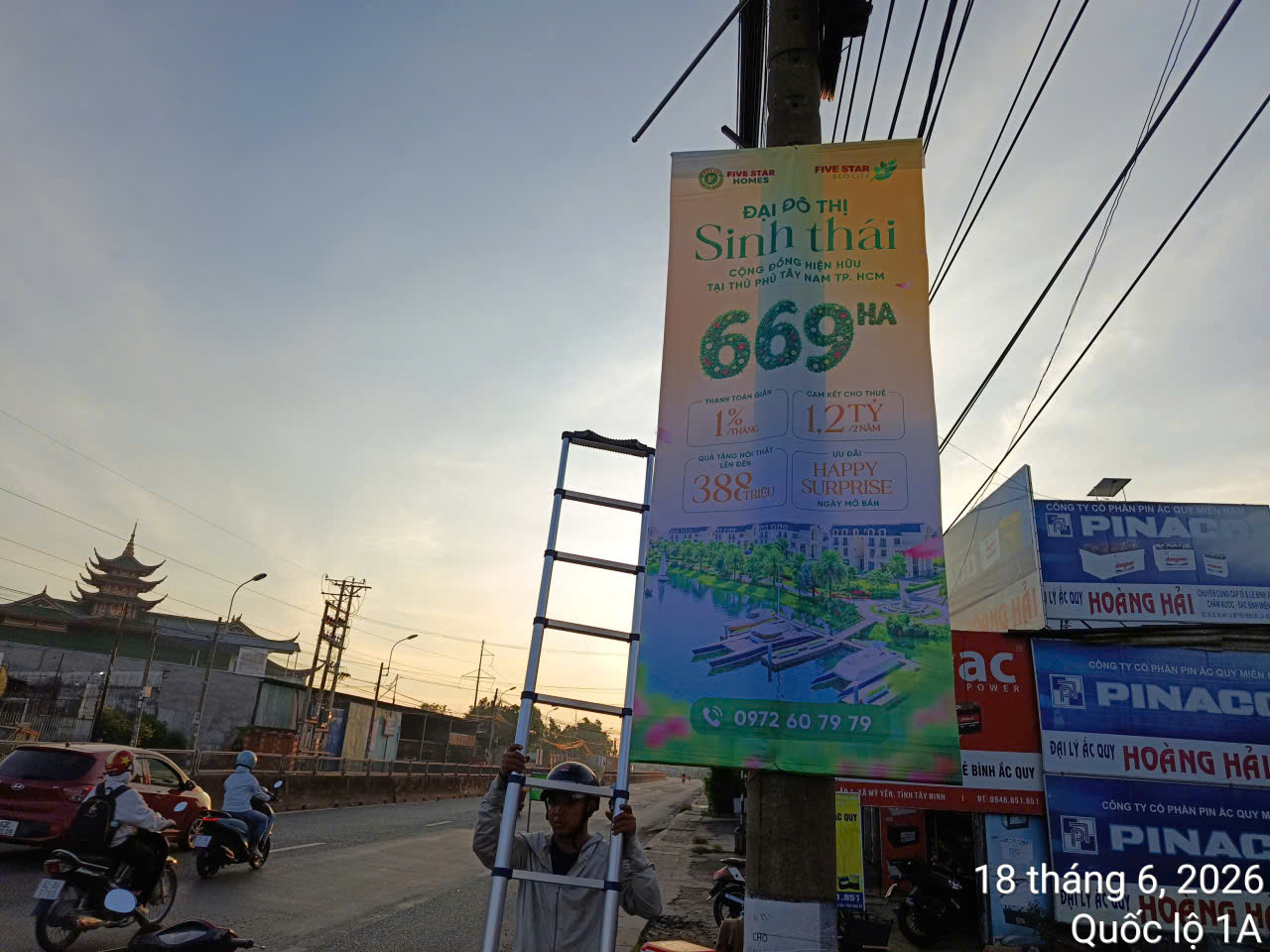 Treo cờ phướn bình dương