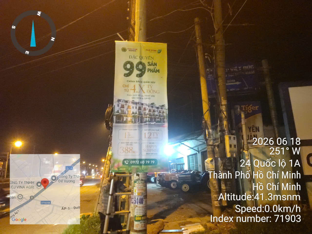 Treo cờ phướn hai mặt