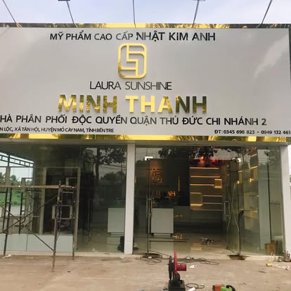 Biển chữ nổi hiện đại, Inox, Mica