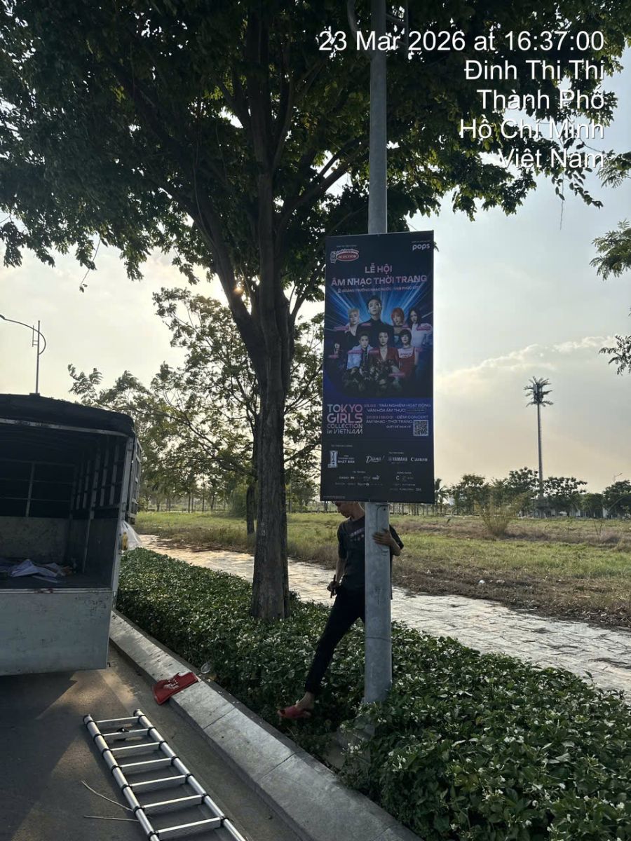 Treo cờ phướn Sóc Trăng thực tế