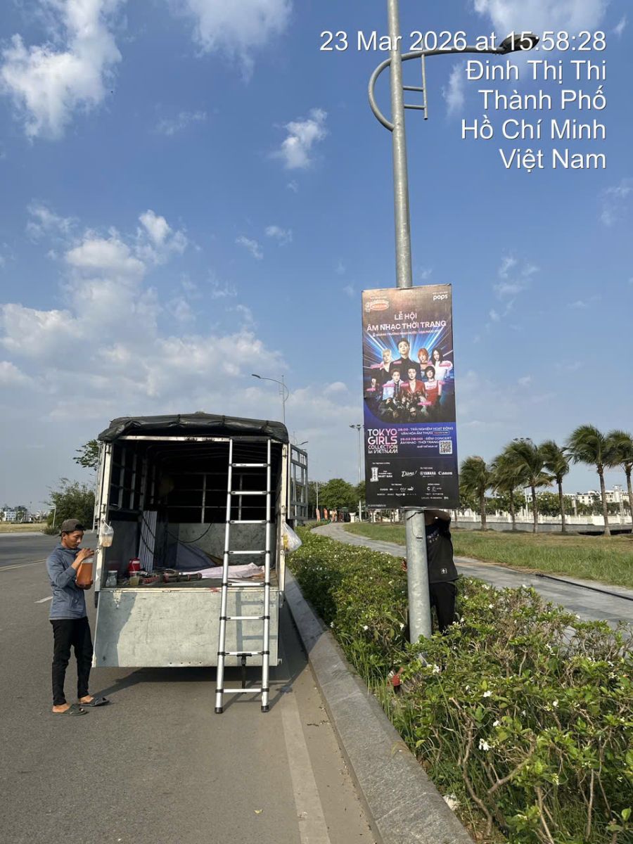 Treo cờ phướn Hà Giang thực tế