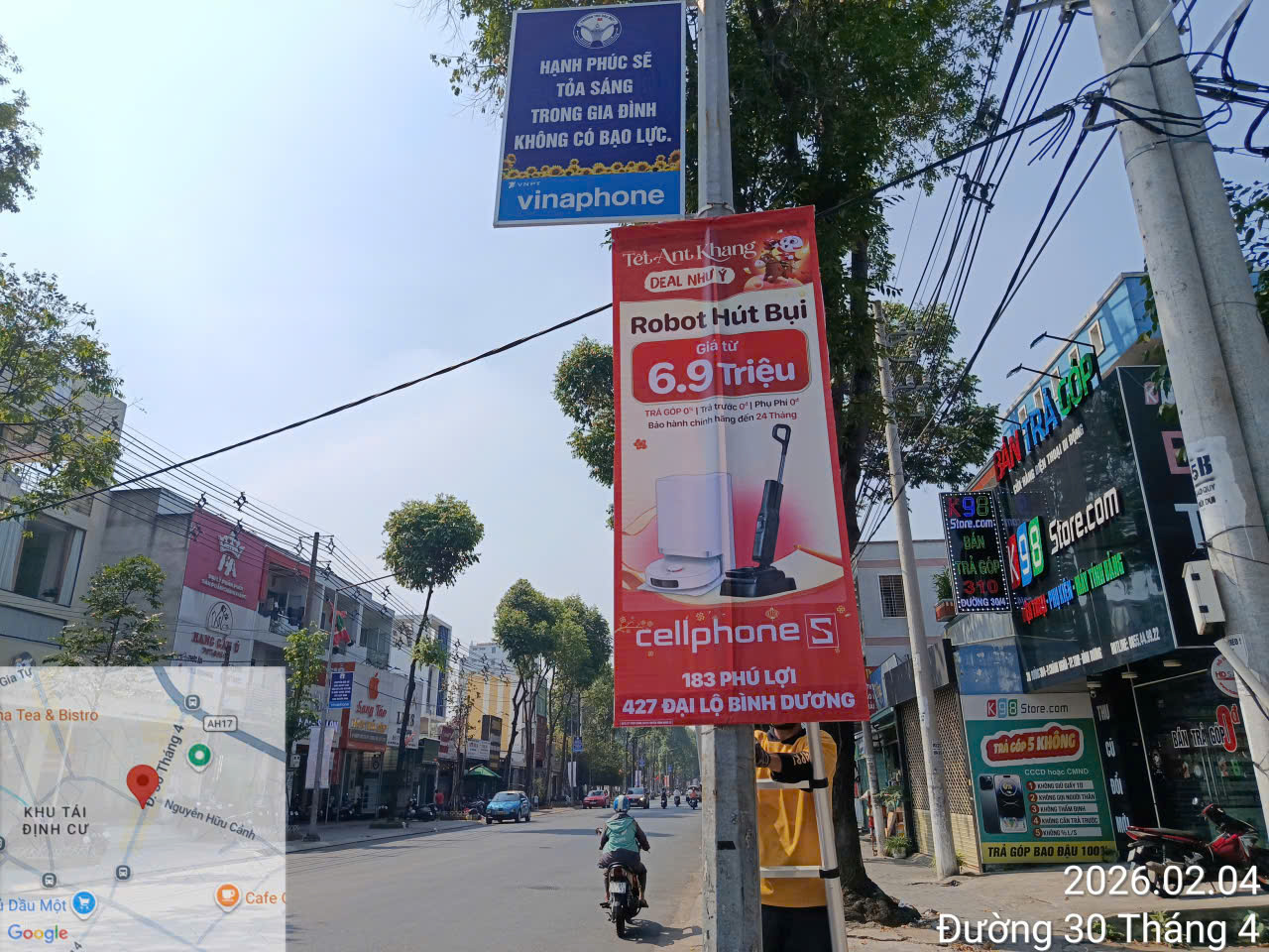 Treo cờ phướn Phú Thọ thực tế