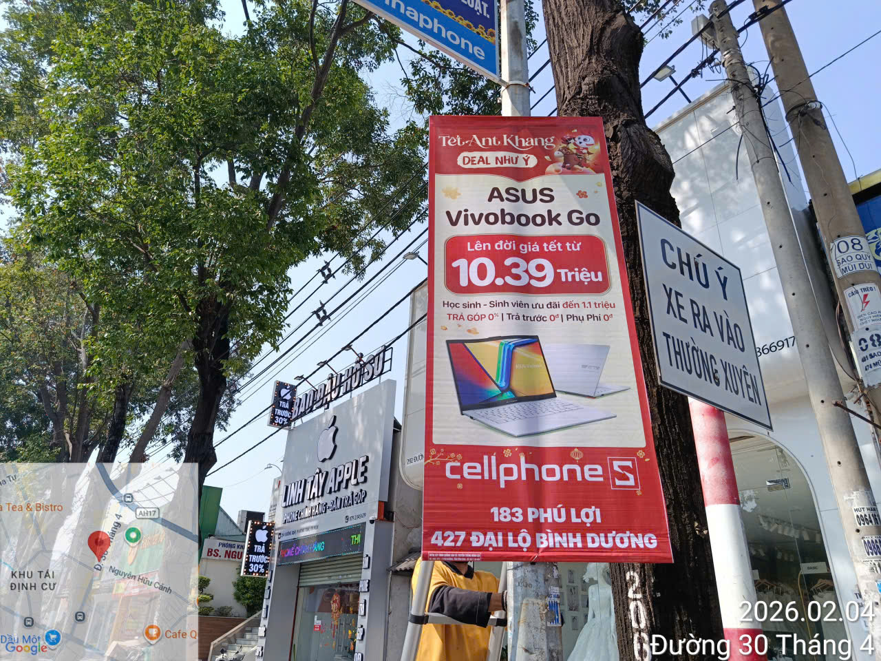 Treo cờ phướn Cao Bằng thực tế