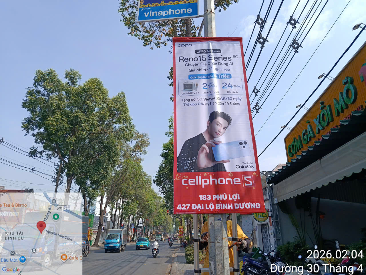 Treo cờ phướn Phú Nhuận thực tế