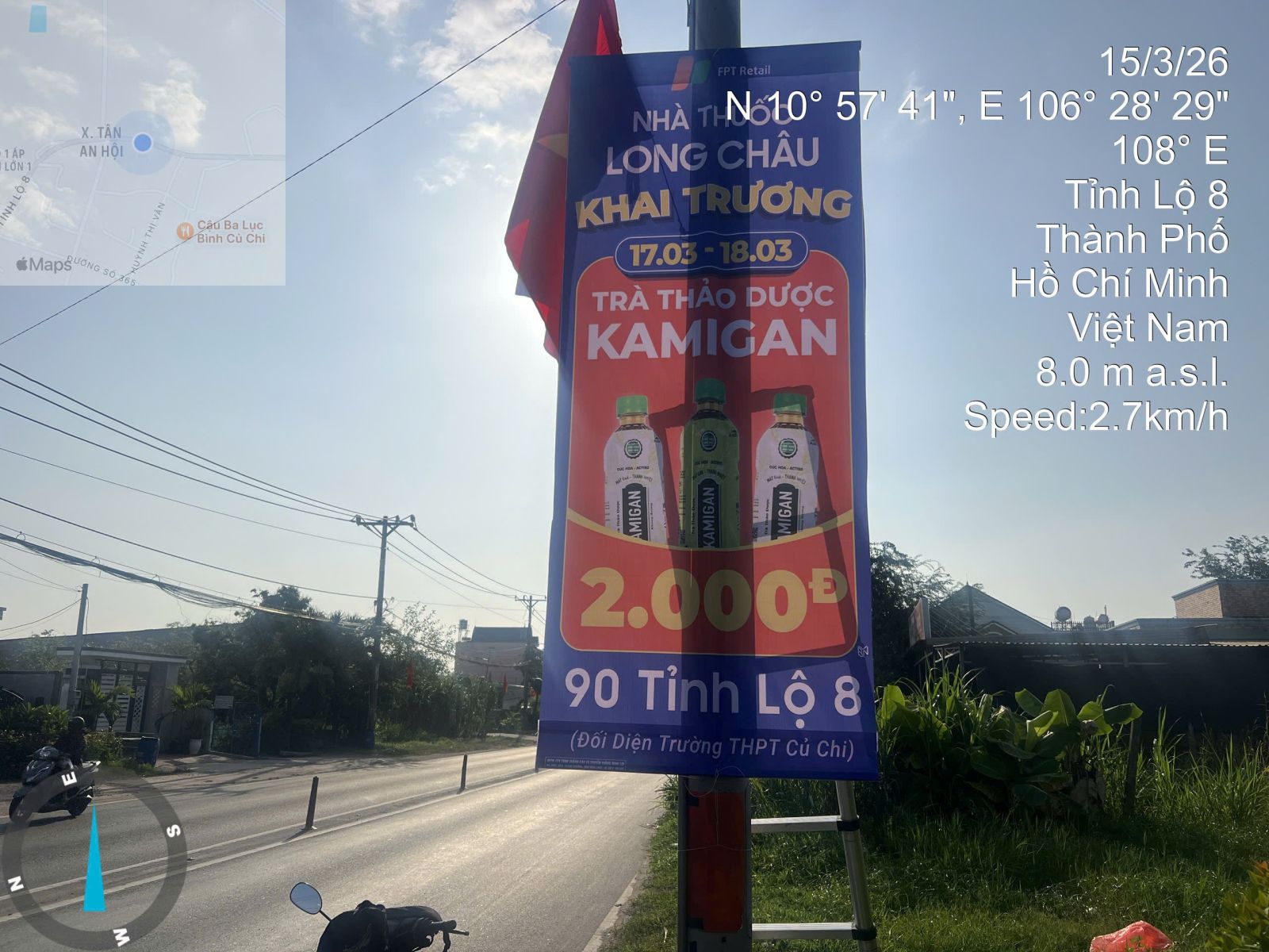 Treo cờ phướn Hải Dương thực tế
