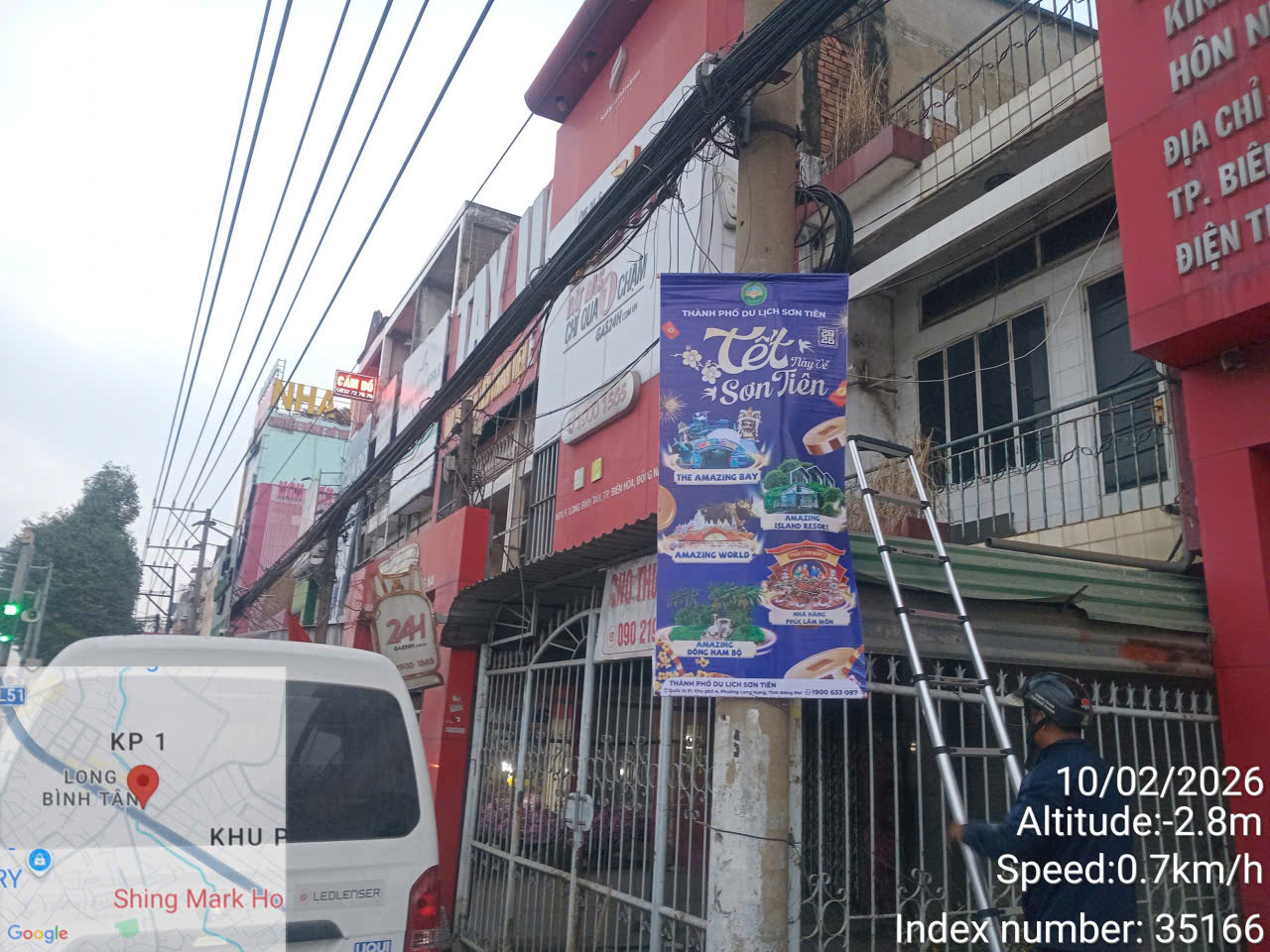 Treo cờ phướn Hưng Yên thực tế