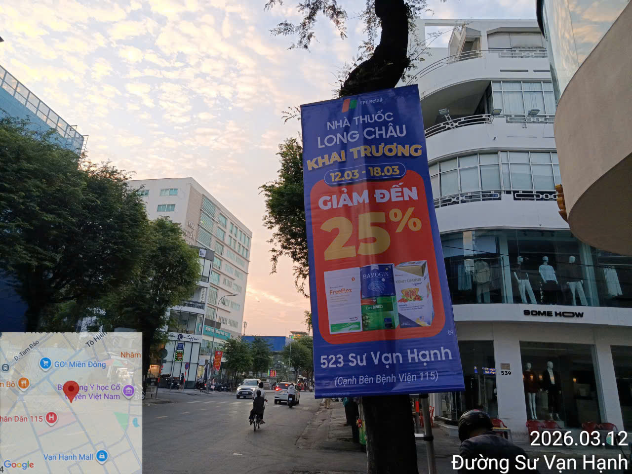 Treo băng rôn Quận 1 thực tế