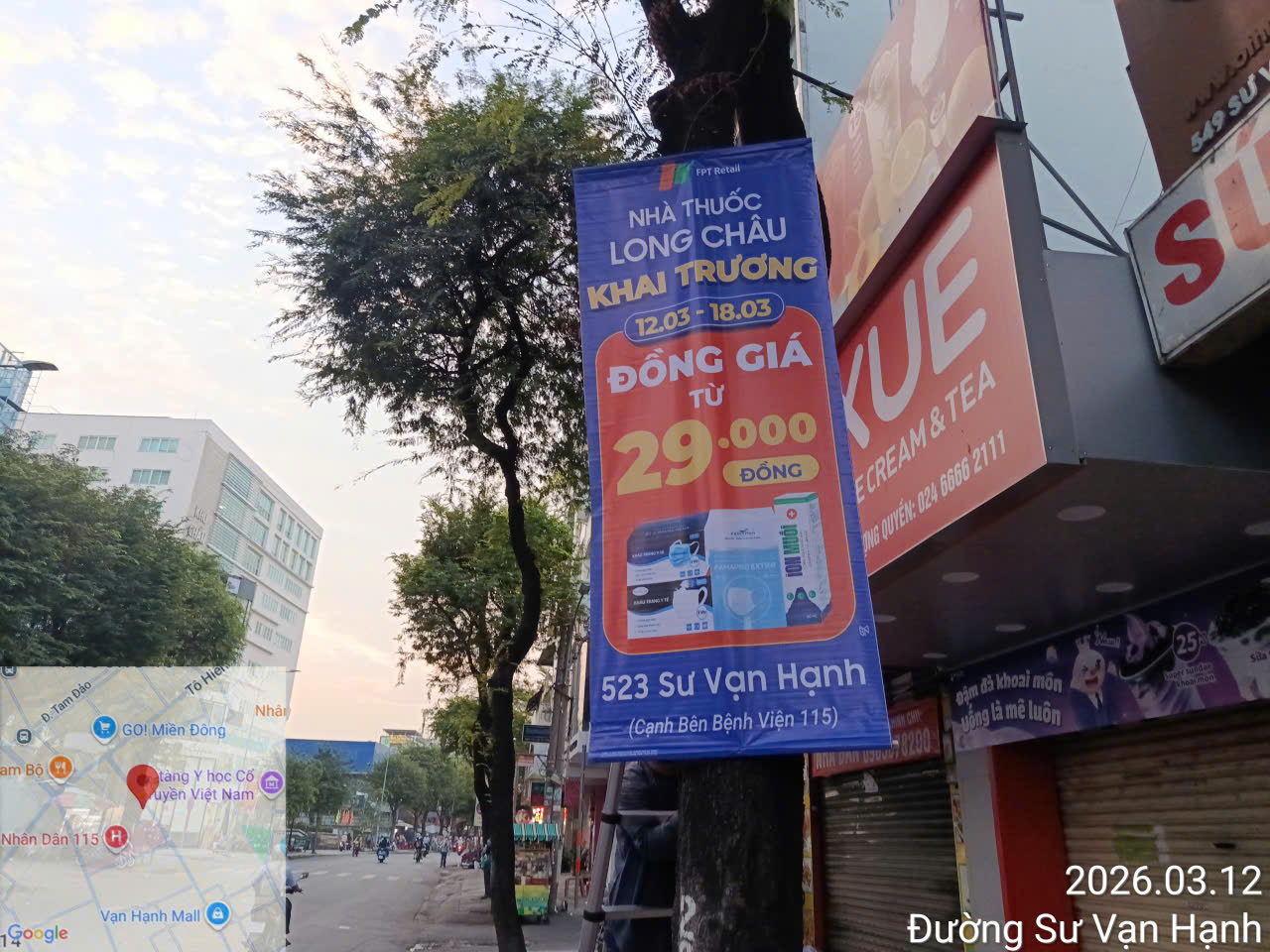 Treo băng rôn Quận 5 thực tế