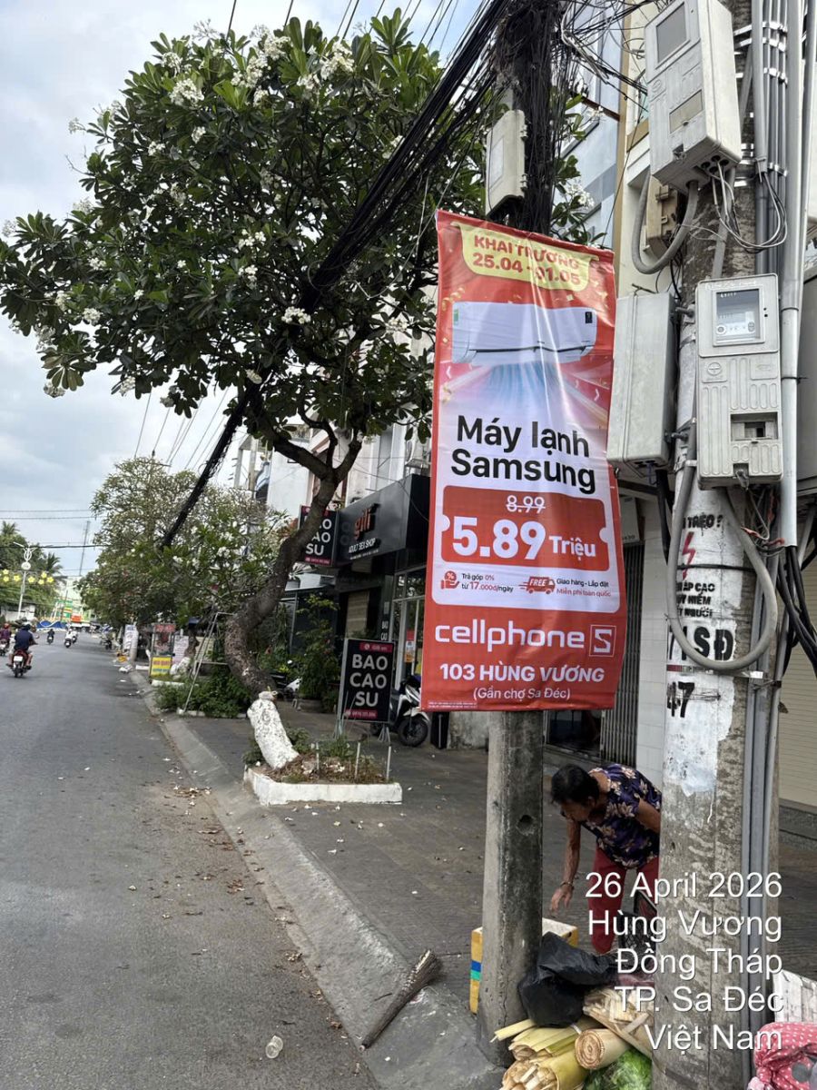 Treo cờ phướn Quận 11 thực tế