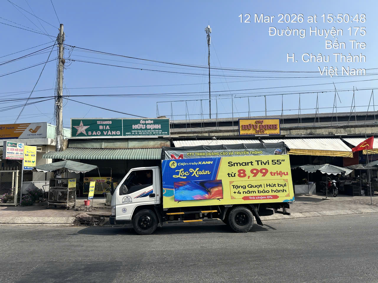 Chạy roadshow bến tre quảng cáo taxi xe tải
