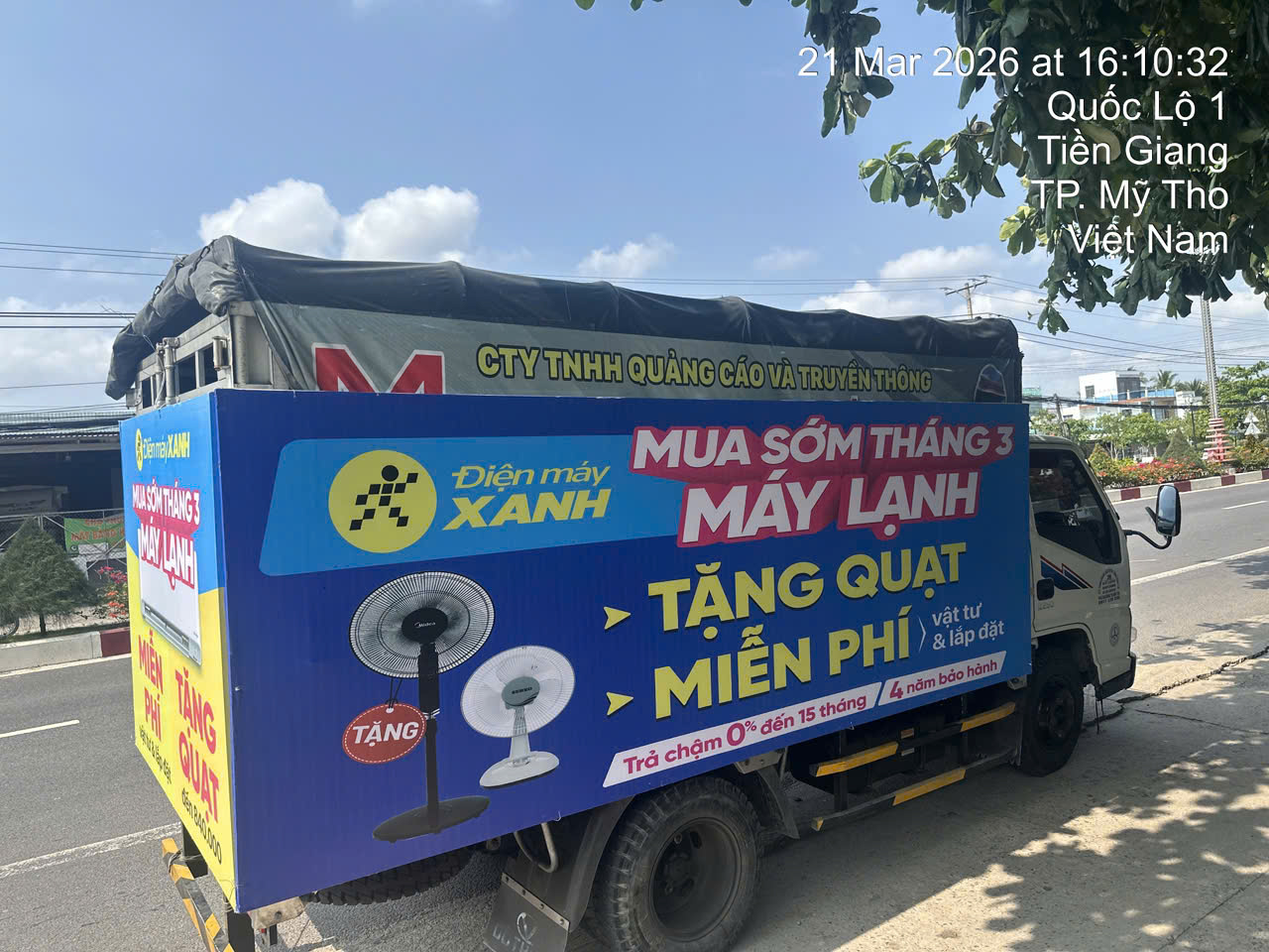 thuê roadshow tiền giang quảng cáo taxi xe tải